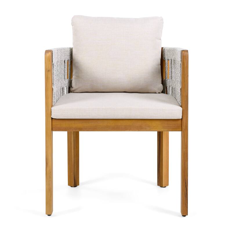 Christopher Knight Home - Isolde Acacia Wood Outdoor Dining Chair（Set of 2）