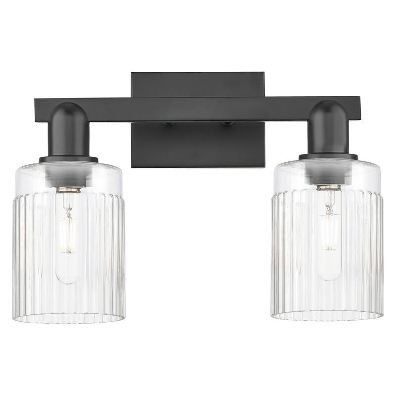 Innovations Lighting Endless Possibilities Arcadia - Hadley - 2 Light 16" Bath Vanity Light - Clear/Matte Black