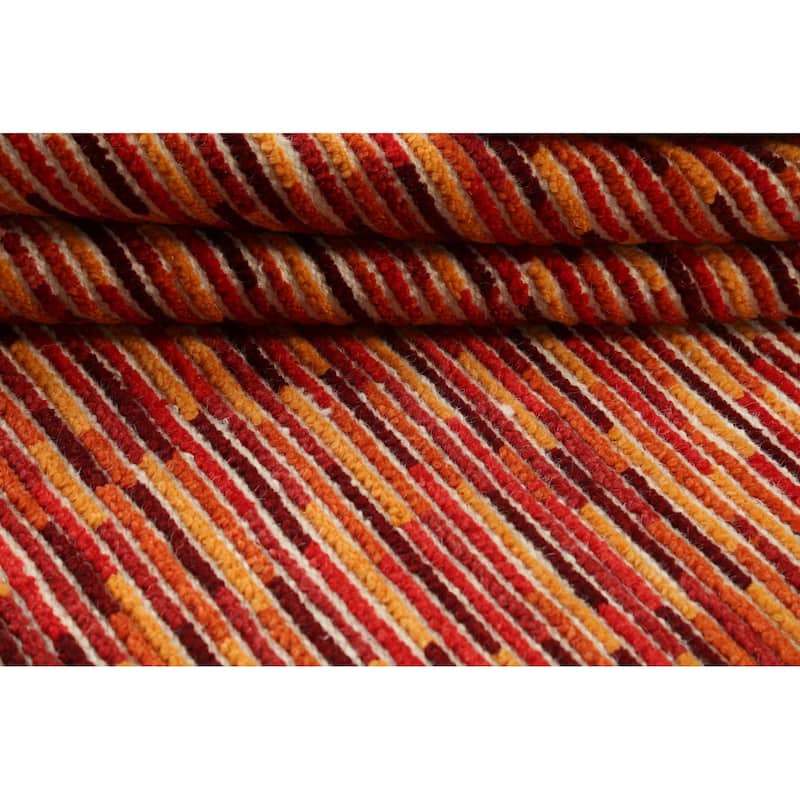 Modern Moroccan Oriental Wool Area Rug Handmade Bedroom Carpet - 5'5" x 7'7"