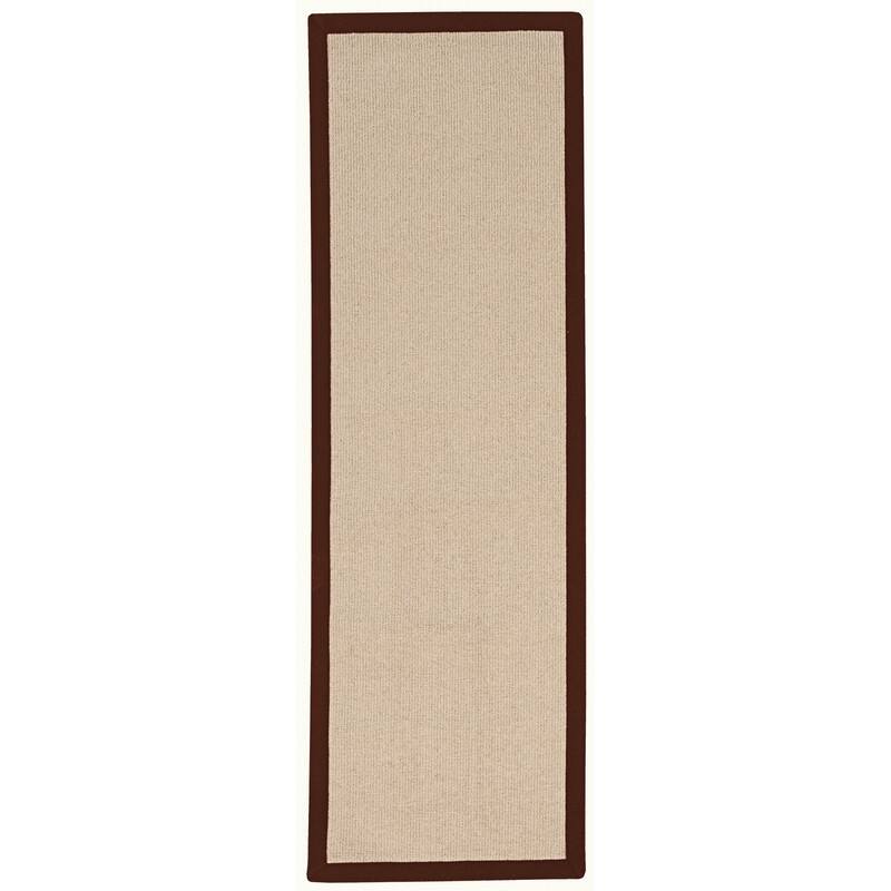 Linon Athena Hand Crafted Classic Wool Rug - 2'6'' x 12' - Brown