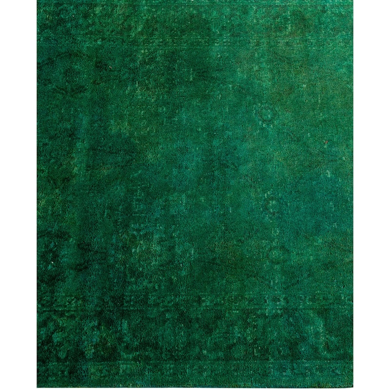 Overdyed One-of-a-Kind Hand-Knotted Area Rug - Green - 3' 1" x 5' 3"