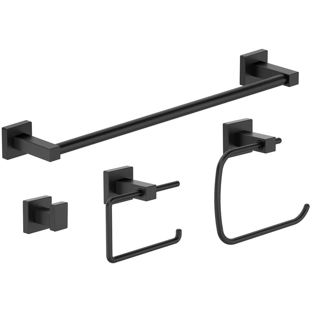 Symmons Duro Bathroom Hardware Set - Includes Towel Bar, Robe Hook,