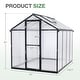 preview thumbnail 3 of 30, Aoodor Polycarbonate Walk-in Greenhouse with Aluminum Frame and Roof Vent