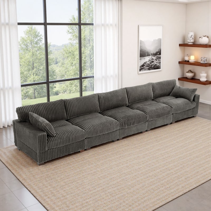 U-shaped Modular Sectional Set Upholstered Sofa Couch