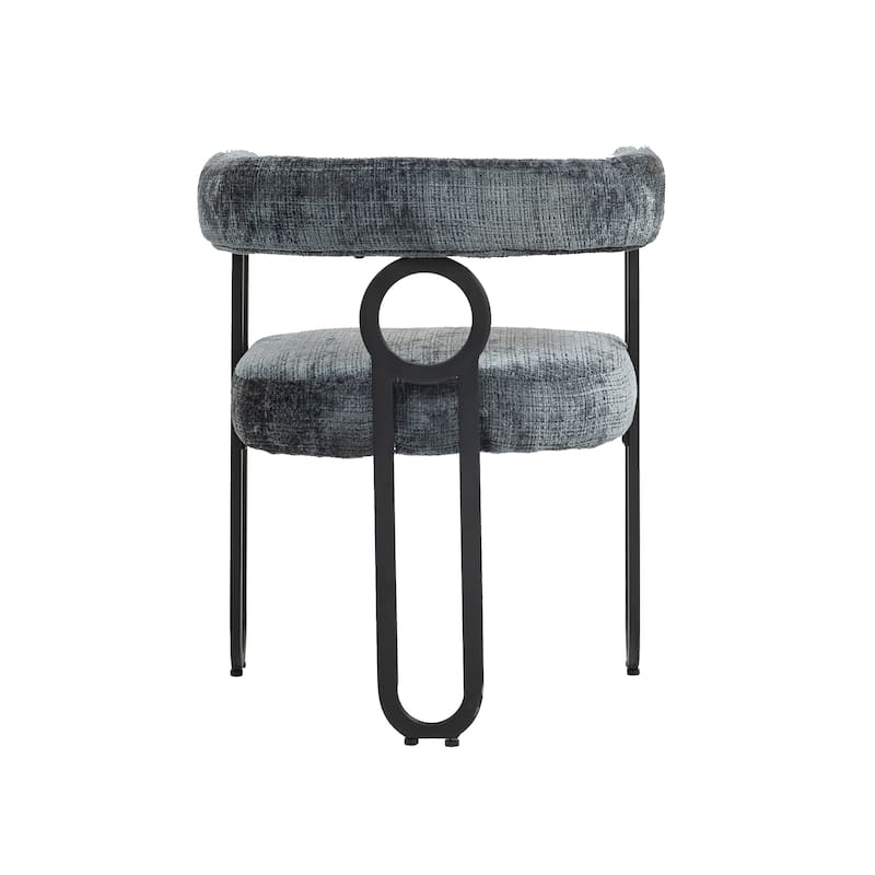 Upholstered Accent Chair Barrel Side Chair Set of 2