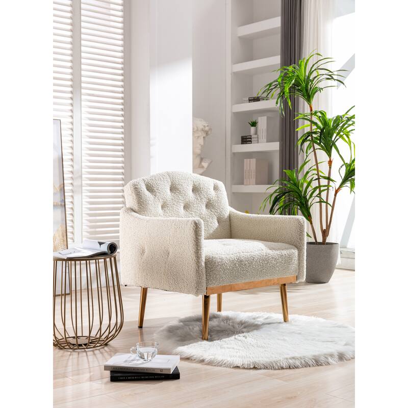 Tufted Decorative Fabric Armchair