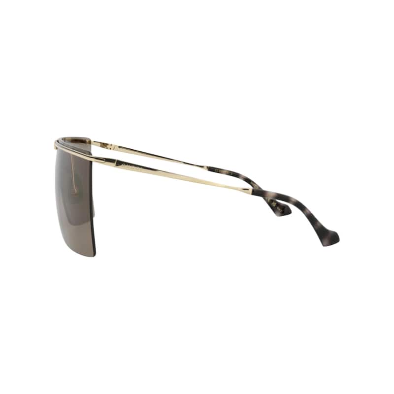 Gucci Shield-Frame Metal Sunglasses