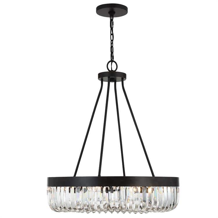 Alister 10 Light Charcoal Bronze Chandelier - 28'' W x 30'' H