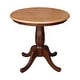 preview thumbnail 58 of 69, International Concepts 30-inch Round Pedestal Table 29.1"H - Cinnamon/Espresso