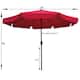 10ft Patio Umbrella Market Table Round Umbrella with Crank and Push Button Tilt
