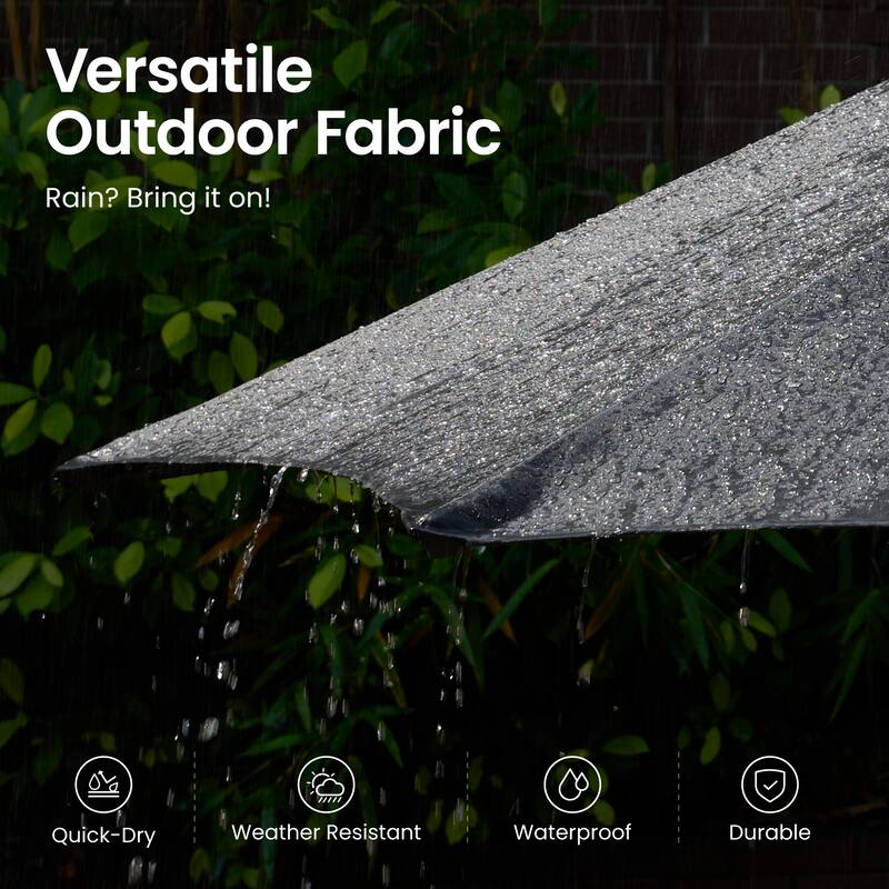 ​OVIOS 15ft LED Double Side Patio Umbrella Extra Large with Crank