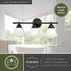 preview thumbnail 5 of 8, Huntley 3-Light 24 in. W Oil Rubbed Bronze Bathroom Vanity Lighting Fixture, White Schoolhouse Milk Glass Globe Shade, Dimmable