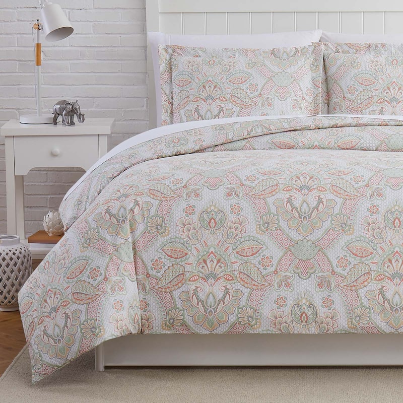 Enchantment Premium Down Alternative Comforter Set - Coral - King - Cal King