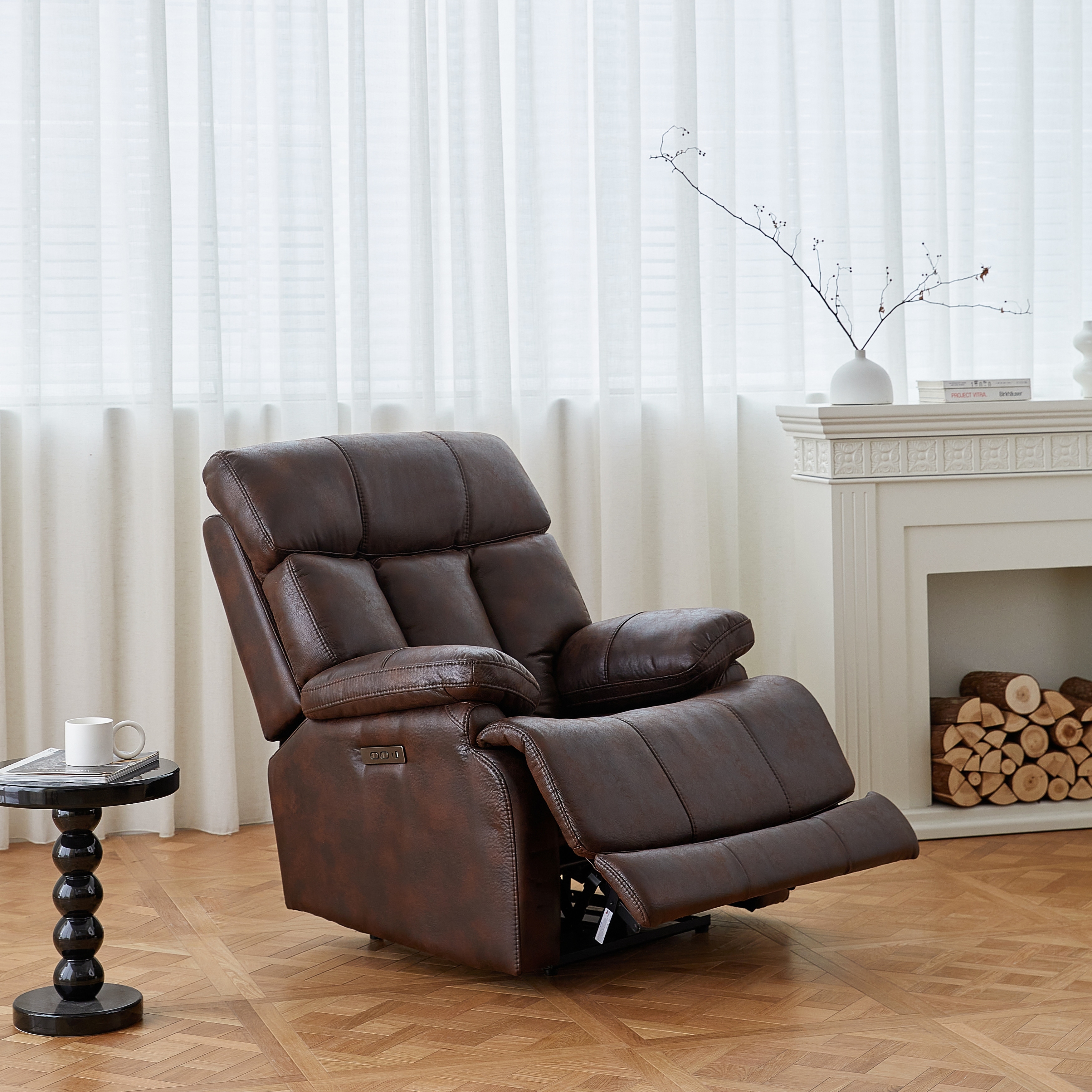 Power reclining chair online with adjustable headrest