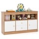 preview thumbnail 10 of 17, Kids Toy Storage Organizer with Open Shelf and 2 Drawers for Playroom - 42" x 12" x 24.5" Natural