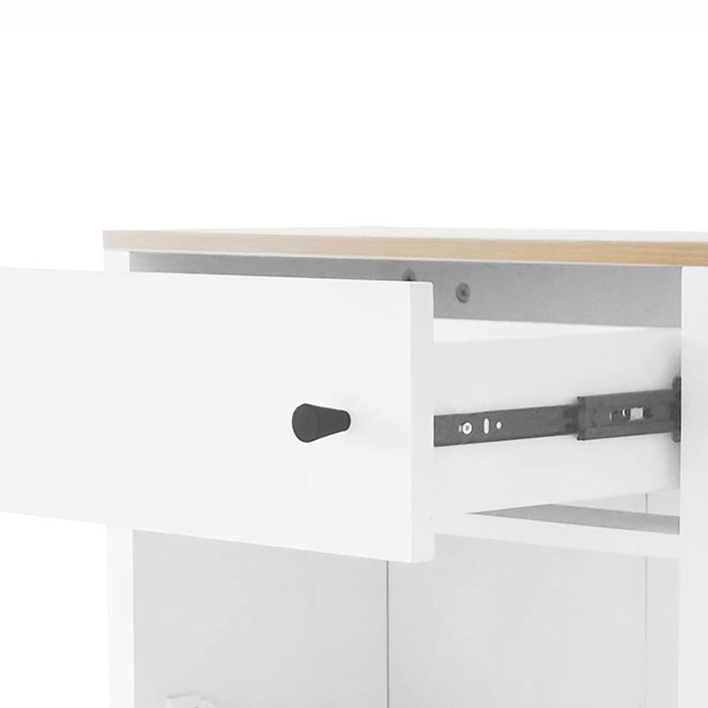 Modern Minimalist Set of Two Wooden Shoe Storage Cabinets