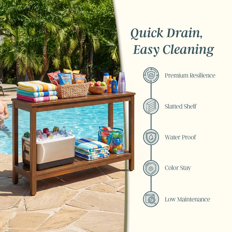 DTY Outdoor Living Longs Peak Eucalyptus Console Table