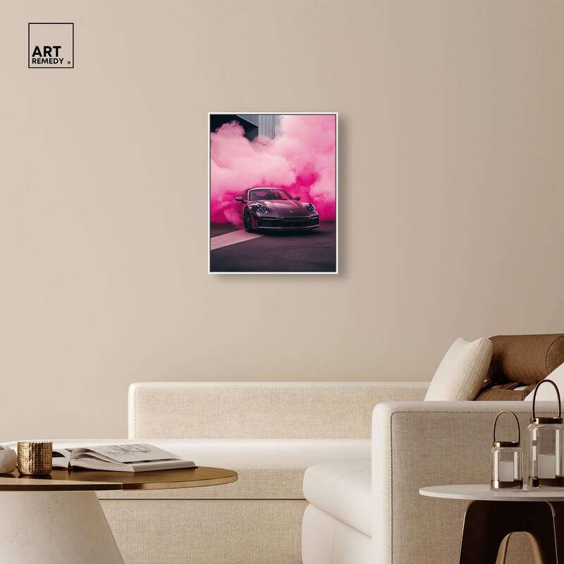 Turbocharged Pink Canvas by Art Remedy