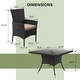 preview thumbnail 7 of 52, Kullavik Outdoor Dining Set, Rattan Patio Furniture Dining Table & Chairs