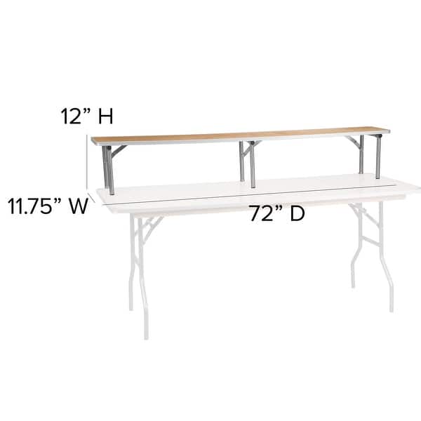 72 X 12 X 12 Birchwood Bar Top Riser With Silver Legs 11 75 W X 72 D X 12 H On Sale Overstock 10867855