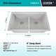 preview thumbnail 19 of 36, Lexicon Platinum Quartz 33 Inch Double Equal Bowl Undermount Kitchen Sink with Bottom Grids and Strainers , Disposal Flange
