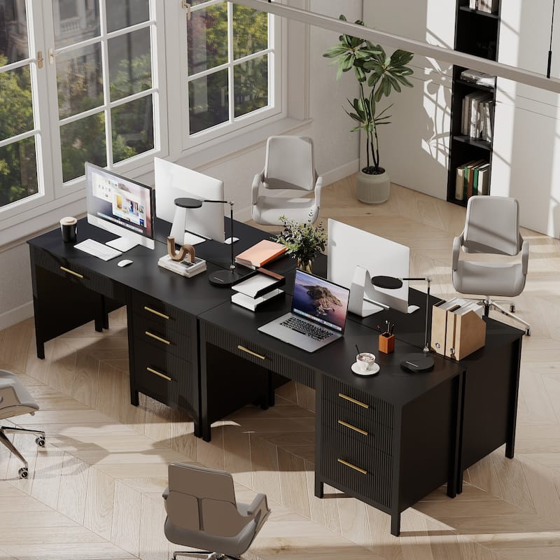 54W Executive Desk Home Office Desk with File Drawer