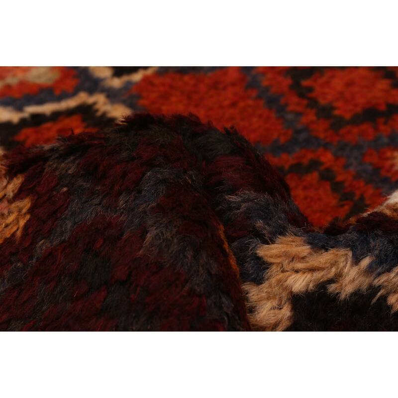 ECARPETGALLERY Hand-knotted Afghan Shiravan Red Wool Rug - 2'4 x 13'0