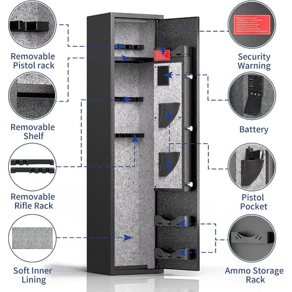 On Sale 10-12 Gun Safe Cabinet – Large Rifle & Pistol Safe With Digital ...