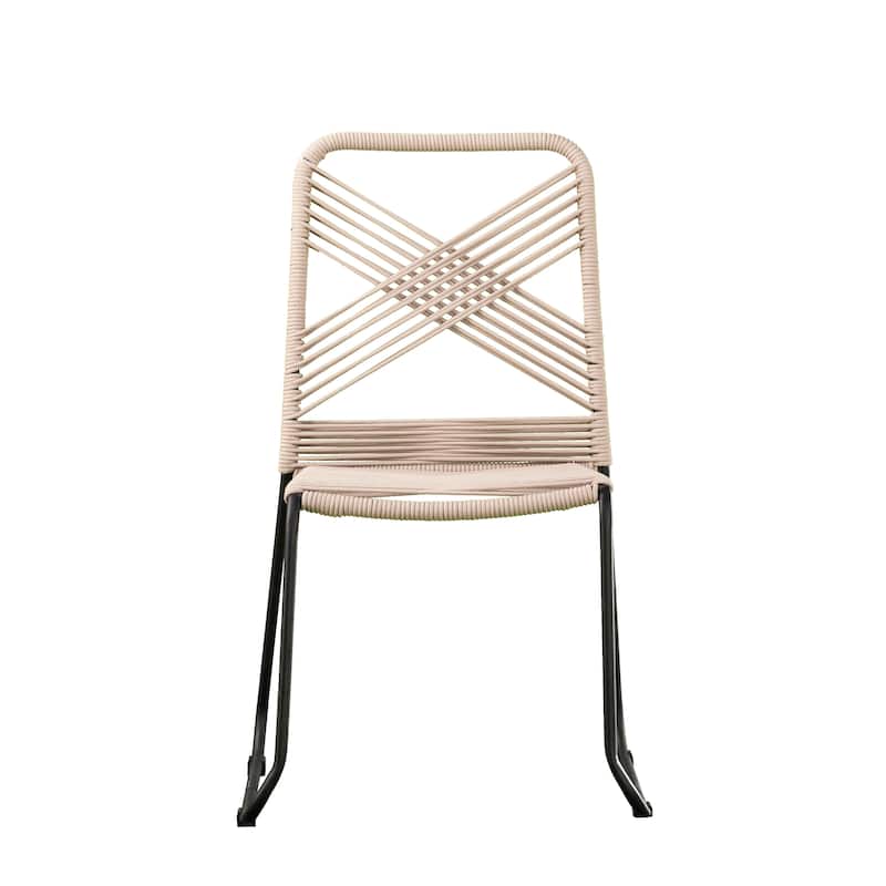 SEI Furniture Padko 2-Piece Stackable Outdoor Rope Chairs