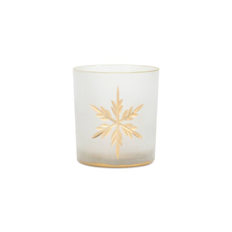 Glass Snowflake Votive (Set of 3)