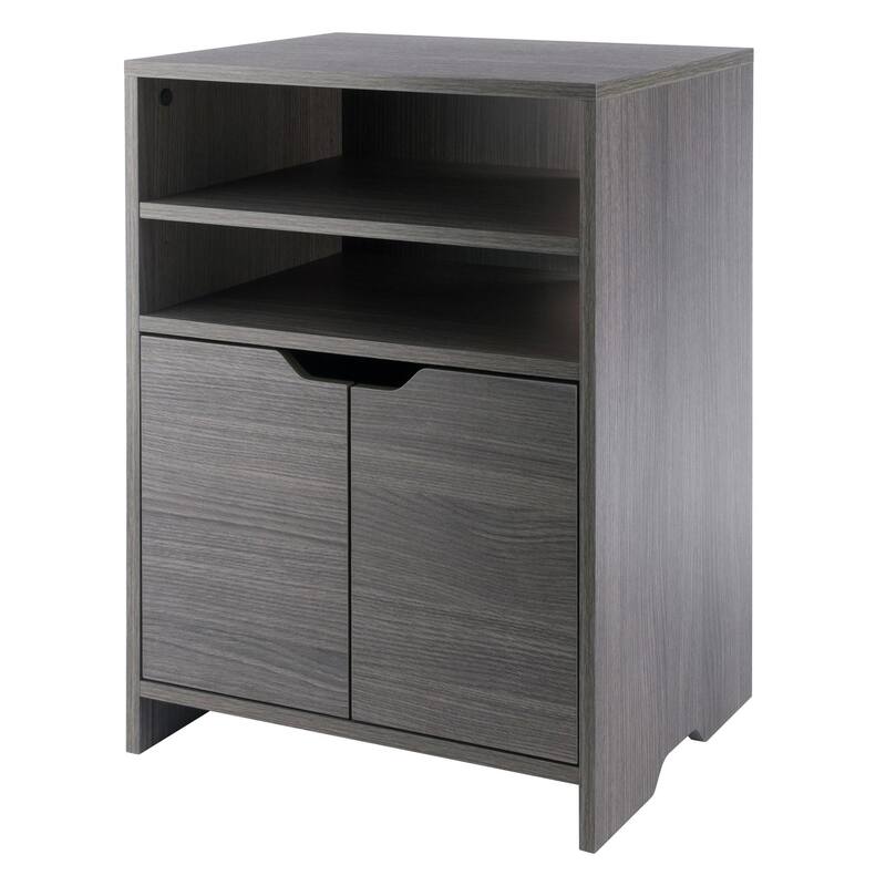 Open Shelf Storage Cabinet - 26.25" - Charcoal Gray