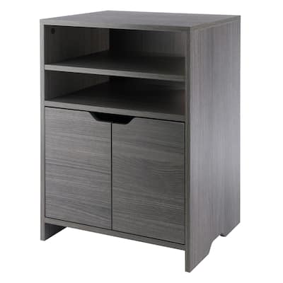 Open Shelf Storage Cabinet - 26.25" - Charcoal Gray