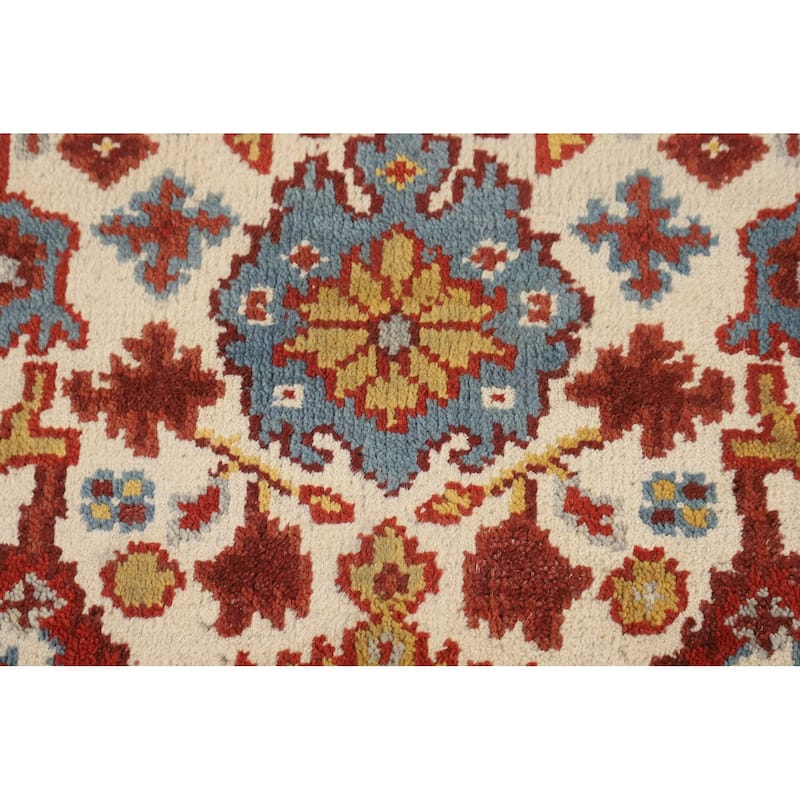 Ivory Oushak Oriental Accent Rug Hand-Knotted Wool Carpet - 4'0" X 5'10"