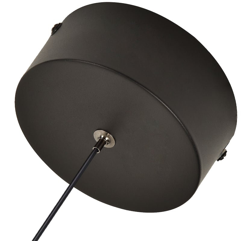 VONN Lighting Capri VCP2202BL 11" 2-Light ETL Certified Integrated LED Black Pendant Light Fixture with Glass Shades