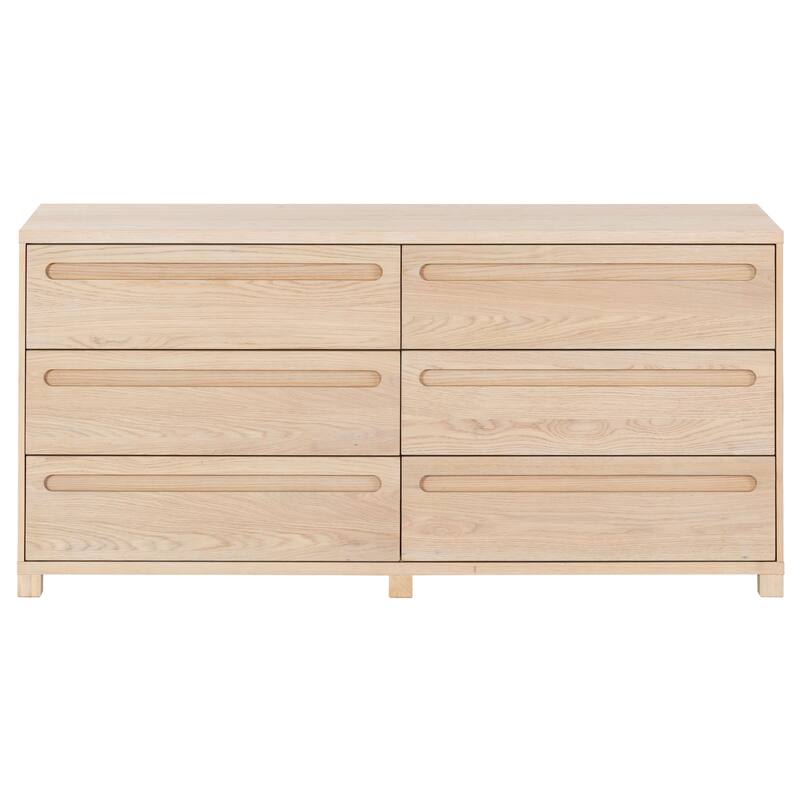 SAFAVIEH Couture Tobiette 6 Drawer Wood Dresser - Oak