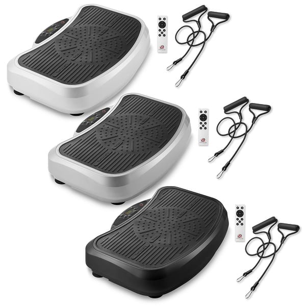 Axis-Plate Vibration Plate Machine - Full Whole Body Exercise Workout  Fitness Platform with Resistance Bands - Bed Bath & Beyond - 30560558