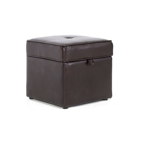 Shop Ayden Brown Storage Ottoman Overstock 20522721