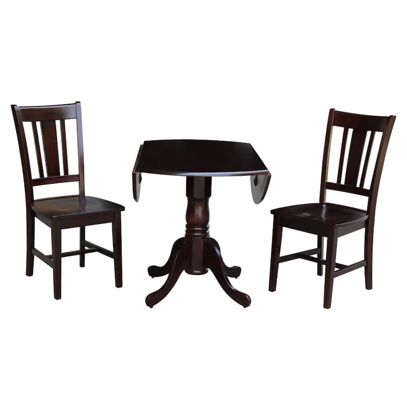 42" Dual Drop Leaf Table with 2 San Remo Chairs