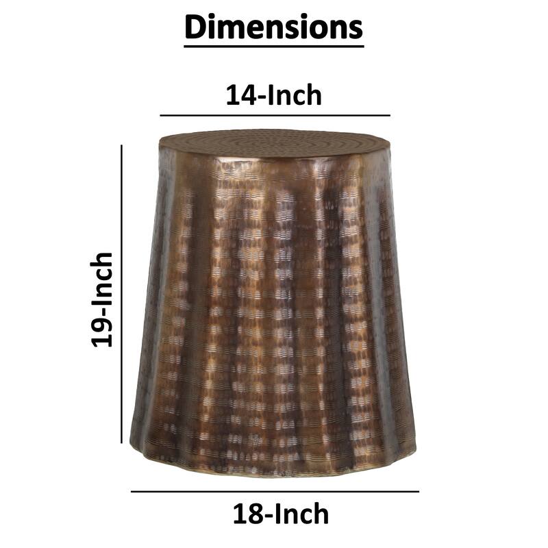 Liora Side End Table Handcrafted Bronze