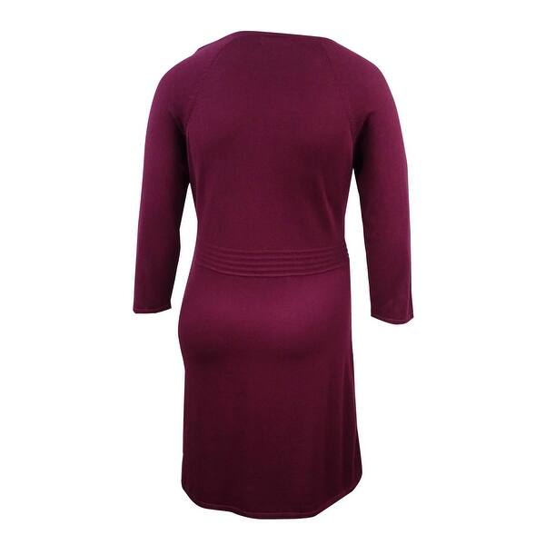 Shop Nine West Women S Zip Shoulder A Line Sweater Dress