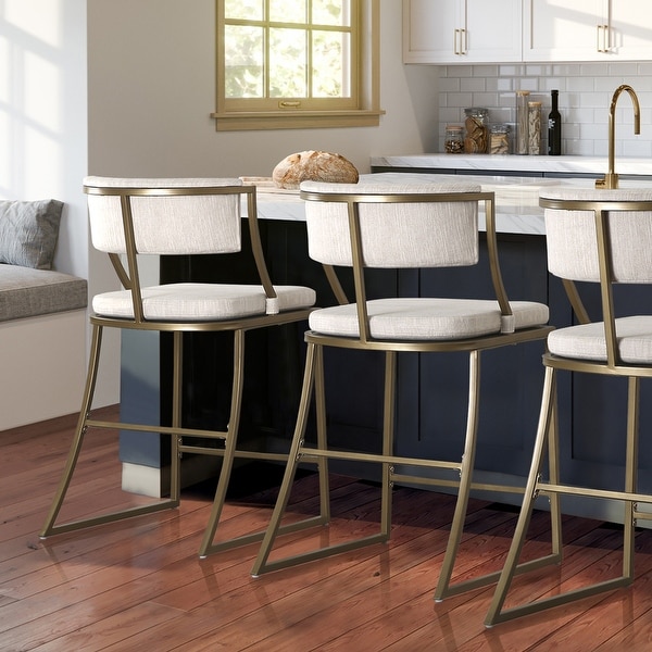 New Ridge Home Goods Mina Metal Modern Upholstered Bar Stool On Sale Bed Bath Beyond 38285825