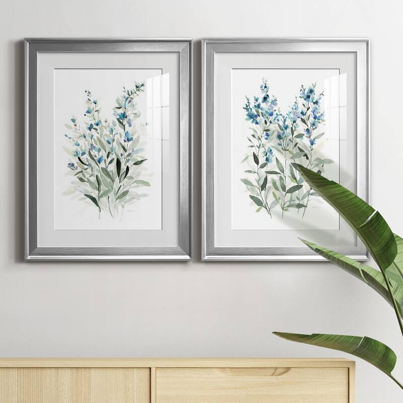 Delicate Blue Botanical I Premium Framed Print - Ready to Hang