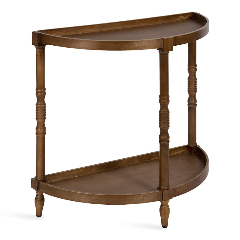 Kate and Laurel Bellport Wood Console Table with Shelf - 30x14x30 - Rustic Brown