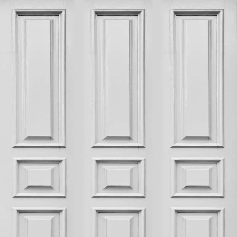 6 ft. Tall Double Sided White Door Panel Canvas Room Divider