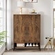 preview thumbnail 11 of 23, 24 Pairs Large Wood Shoe Storage Cabinet with Doors for Entryway - 6-Tier