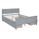 preview thumbnail 8 of 11, Curved Legs Design Platform Bed Frame with 4 Drawers, Full Size, Grey