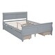 preview thumbnail 9 of 50, Full Wood Platform Bed with Drawers - Elegant Design, No Box Spring Needed