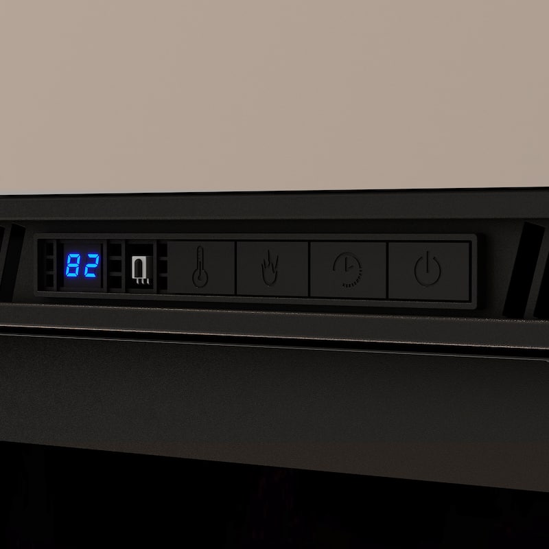 3-Sided Electric Fireplace with 12-Color Flame, Dual Heat Settings 750W/1500W, Smart App & Remote Control – 50/60/70 Inch