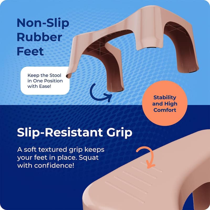 Squatty Potty Simple Toilet Stool, Clay 7 Inch - Ergonomic Bathroom Accessory for Natural Squatting Posture