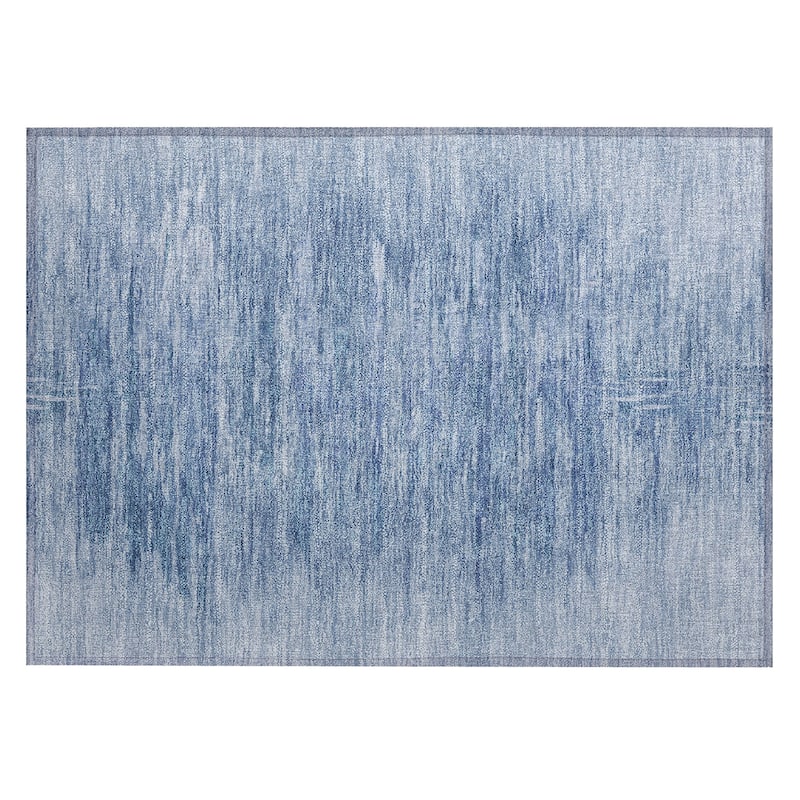 Machine Washable Indoor/ Outdoor Chantille Solid Ombre Rug
